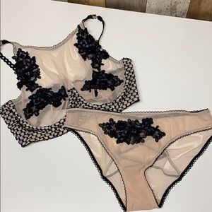 Victorias Secret high neck mesh lingerie 36D